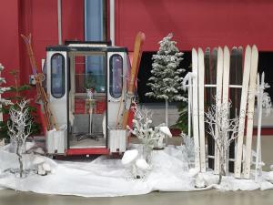 Holzski Set weiss 0
